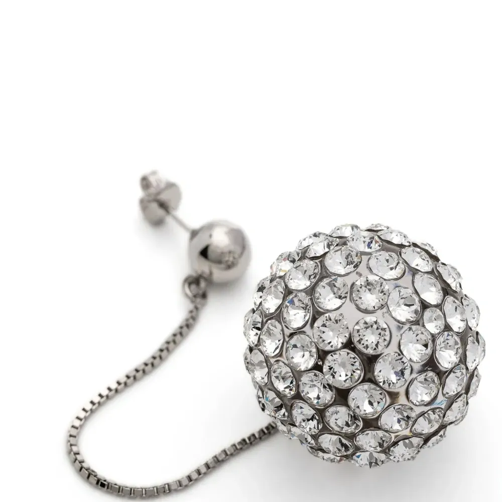 Серьги-подвески с кристаллами