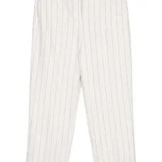 Укороченные брюки в тонкую полоску