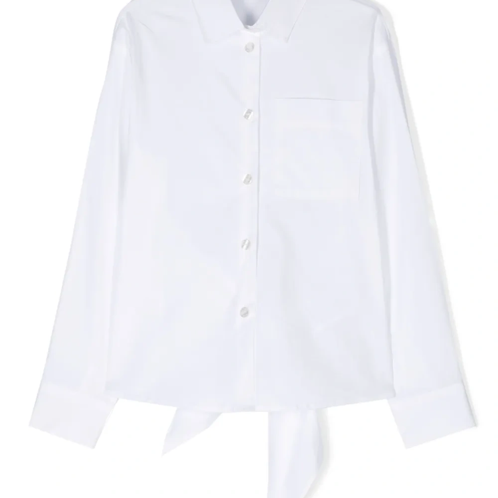 Поплиновая рубашка с вышитым логотипом