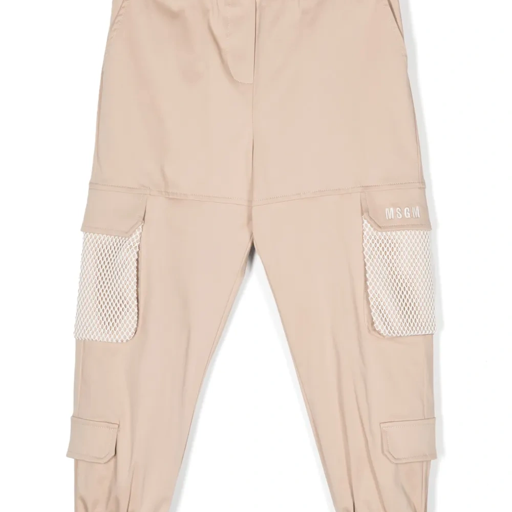 Брюки с вышитым логотипом