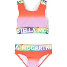 Бикини с эффектом омбре и логотипом