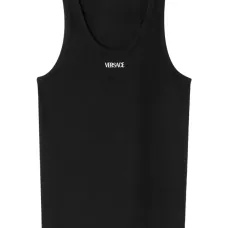 Топ в рубчик с вышитым логотипом