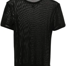 Сетчатая футболка с круглым вырезом