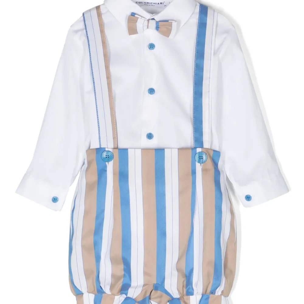 Комплект из полосатой рубашки и шортов