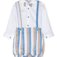 Комплект из полосатой рубашки и шортов Комплект из полосатой рубашки и шортов