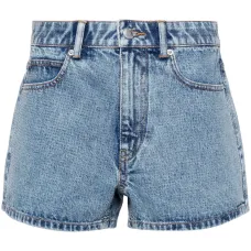 Джинсовые шорты с завышенной талией
