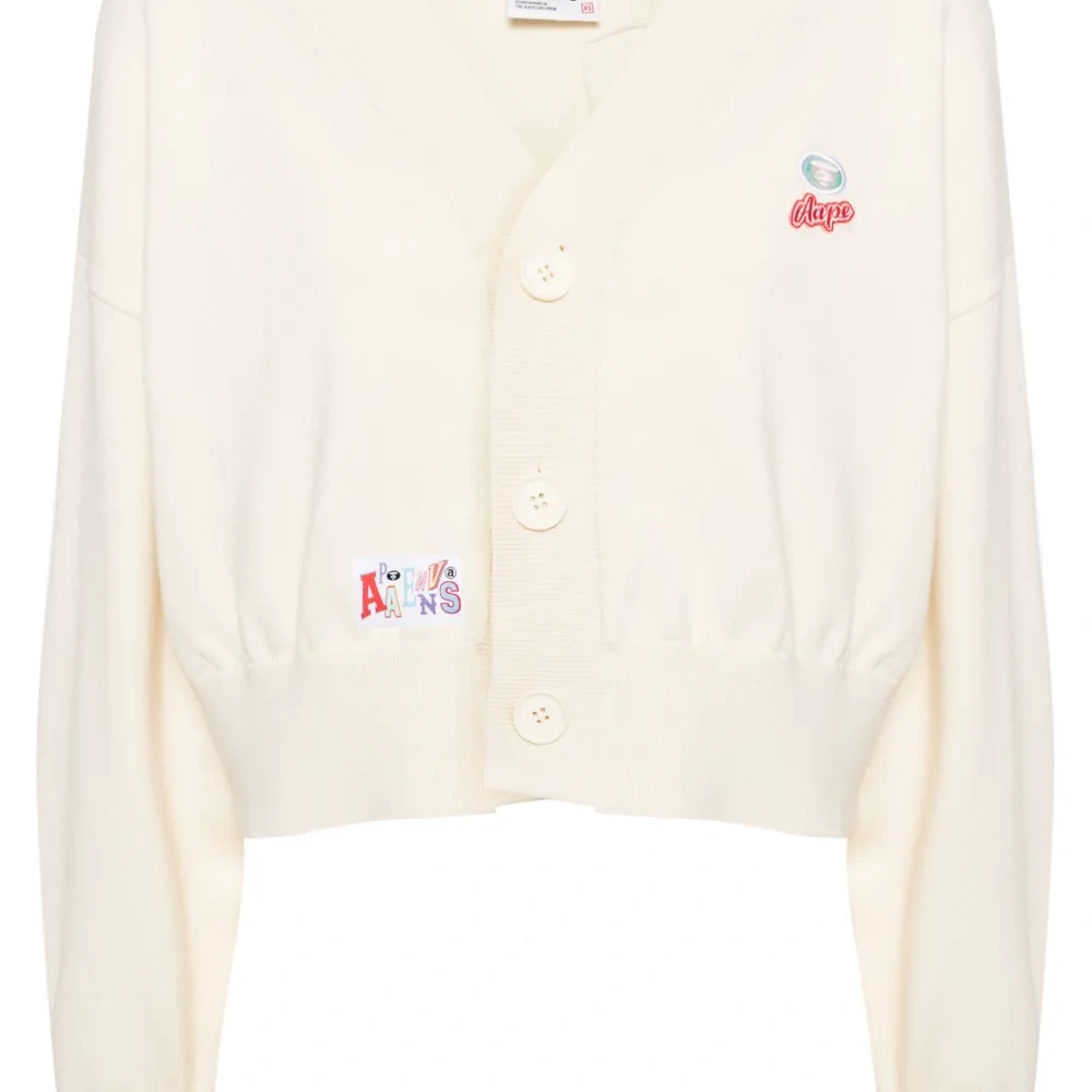 Кардиган с V-образным вырезом и логотипом