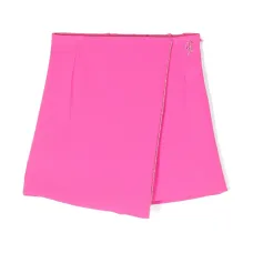 Креповая юбка-шорты с логотипом