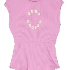 Ромпер в рубчик с логотипом Ромпер в рубчик с логотипом