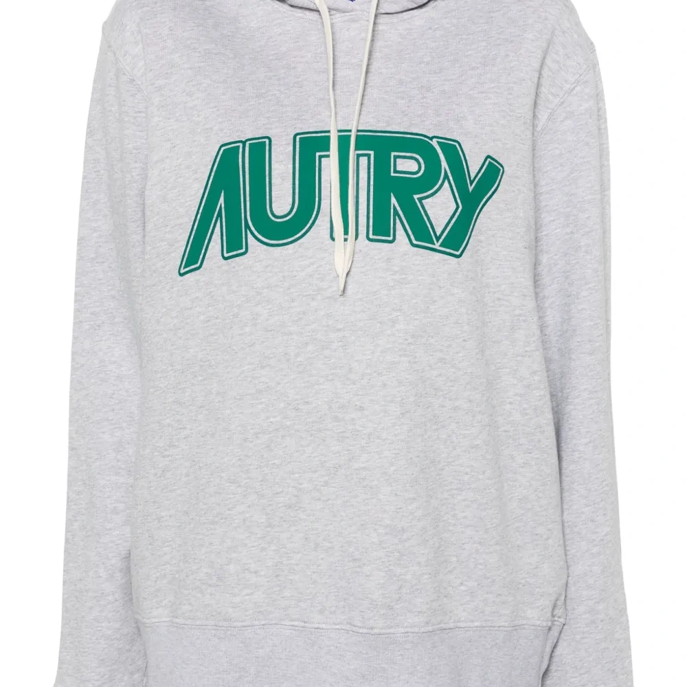 Меланжевое худи с логотипом