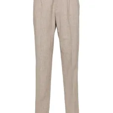 Прямые брюки в мелкую клетку