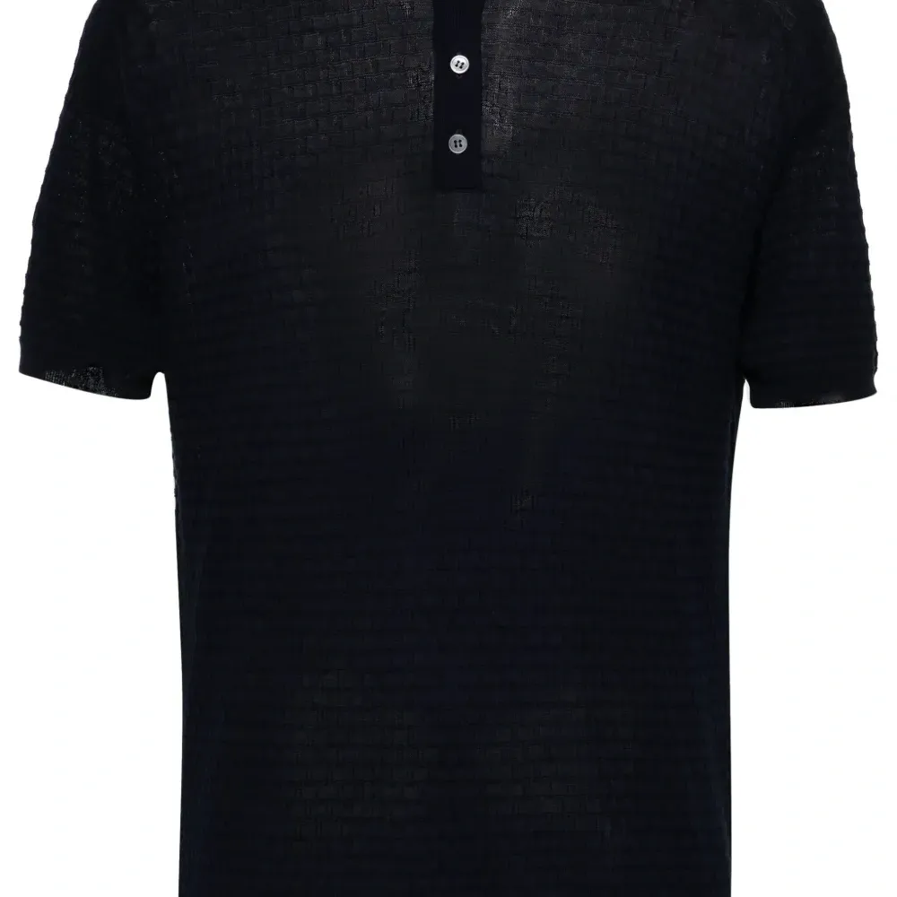 Рубашка поло фактурной вязки