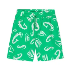 Шорты-бермуды с абстрактным принтом