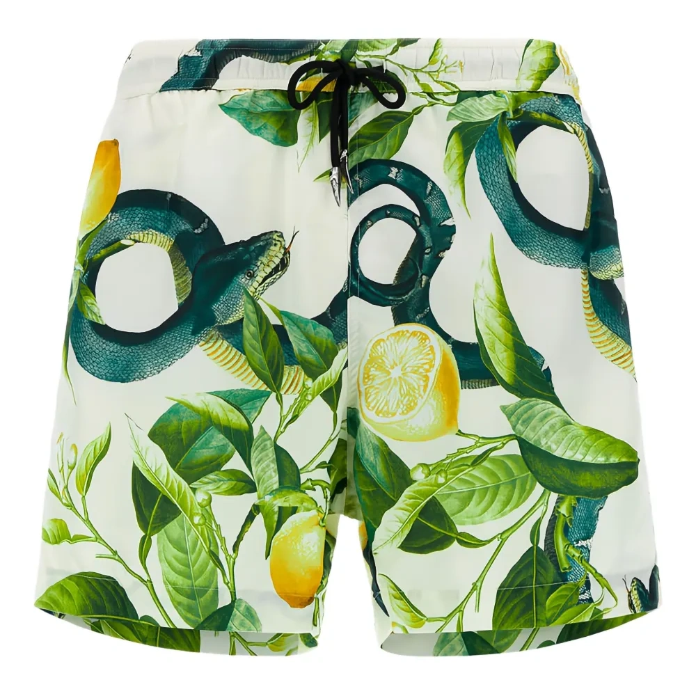 Плавки-шорты со змеиным принтом