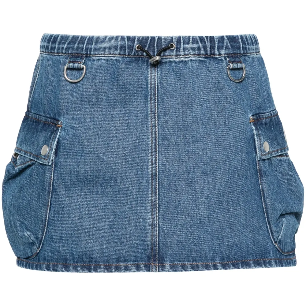 Джинсовая юбка карго с логотипом