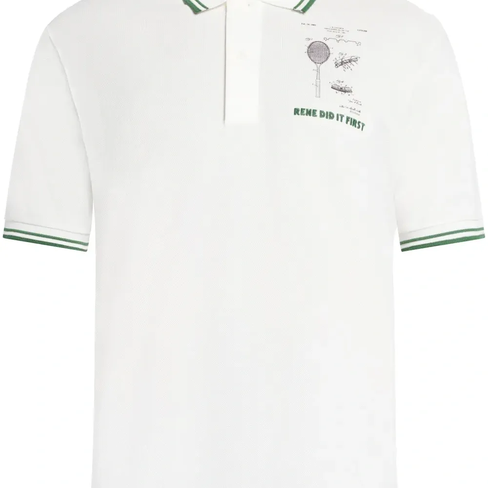 Рубашка поло с вышитой надписью