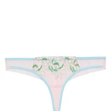 Трусы-стринги с цветочной вышивкой