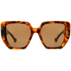 Солнцезащитные очки в квадратной оправе черепаховой расцветки