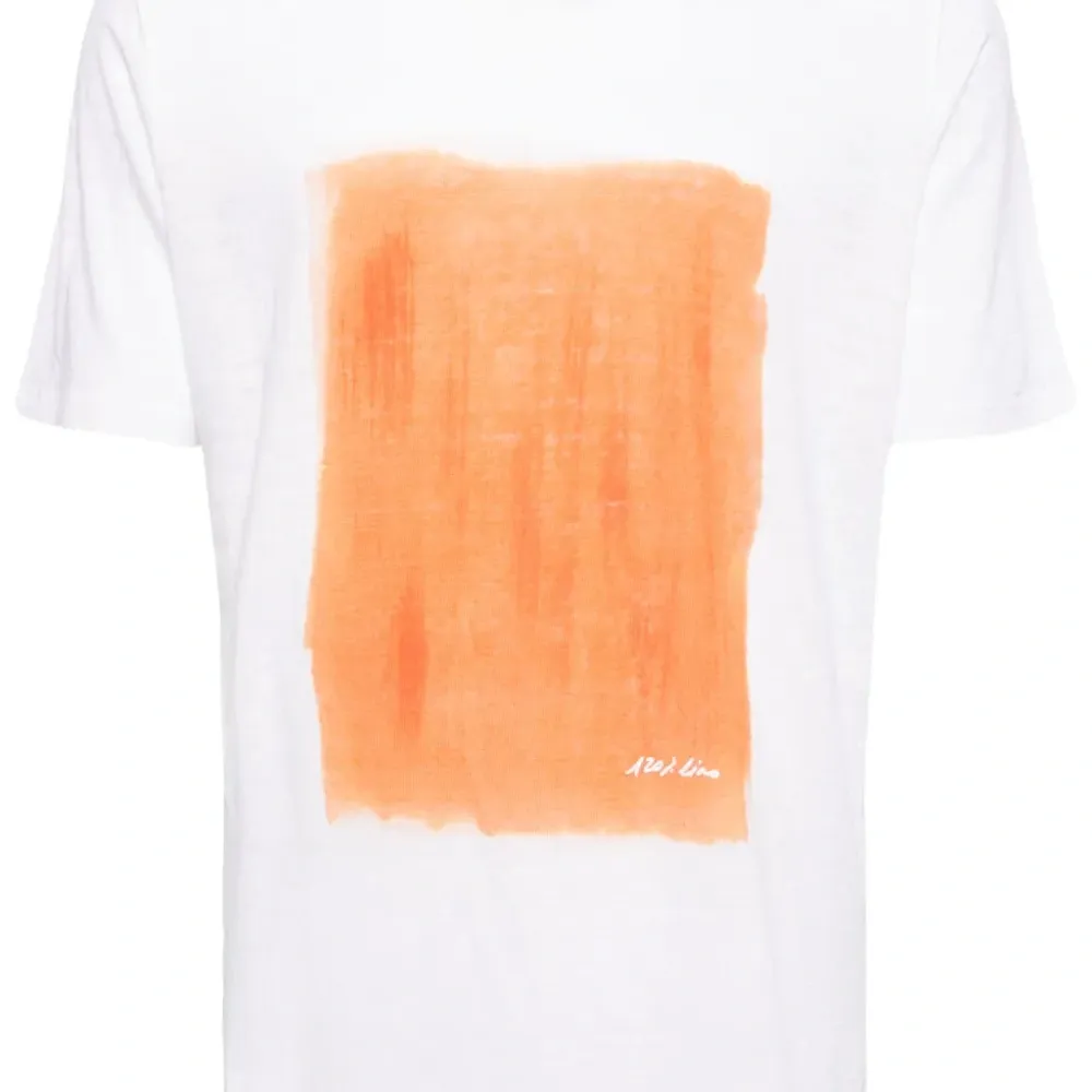 Льняная футболка с принтом