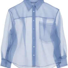 Прозрачная рубашка оверсайз