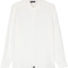 Льняная рубашка с длинными рукавами