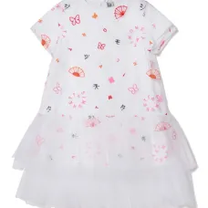 Платье с оборками и вышивкой