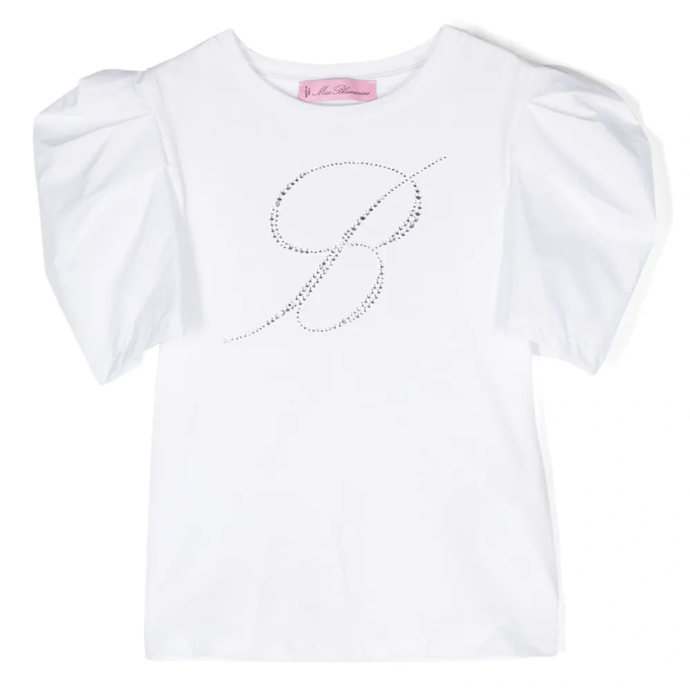 Футболка с объемными рукавами и логотипом