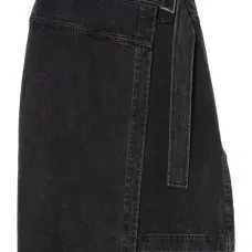 Джинсовая юбка с запахом