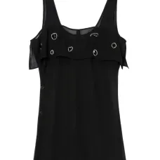 Шелковый топ с кристаллами