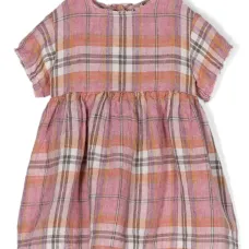 Льняное платье в клетку