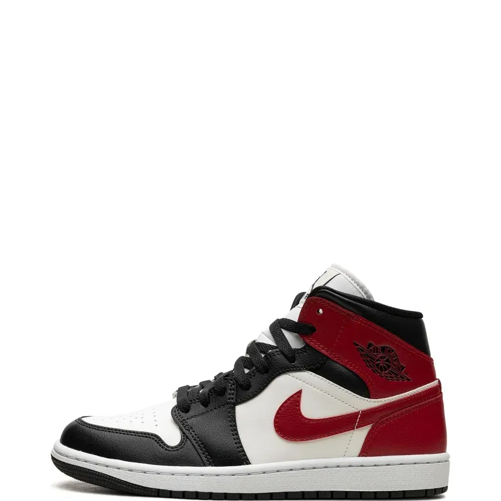 Кроссовки Air Jordan 1 Mid Black Toe Кроссовки Air Jordan 1 Mid Black Toe