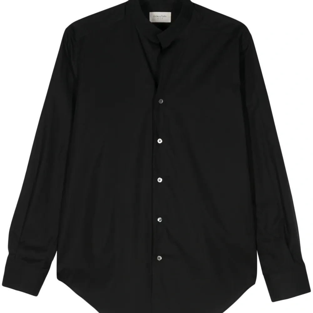 Поплиновая рубашка с длинными рукавами