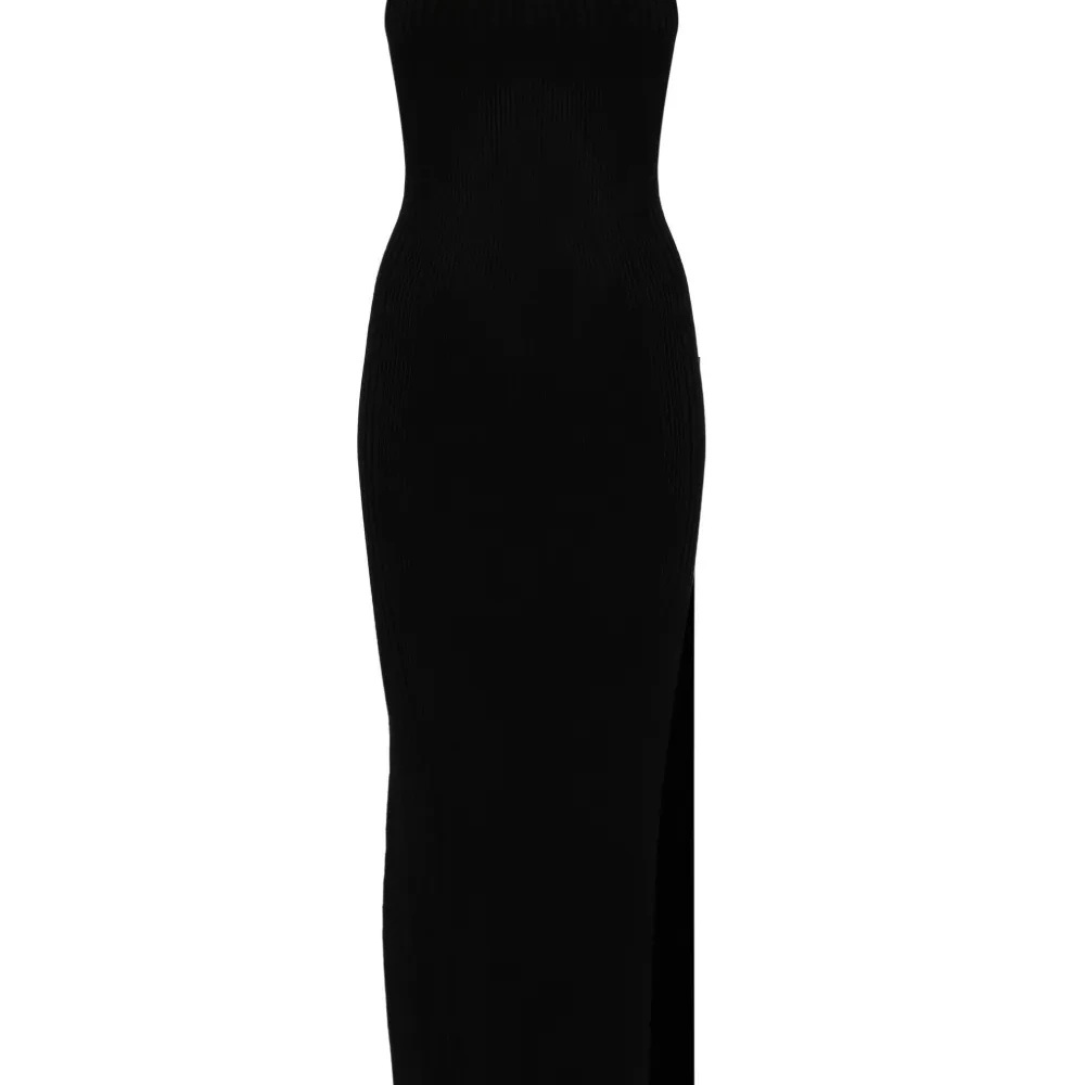 Платье макси тонкой вязки