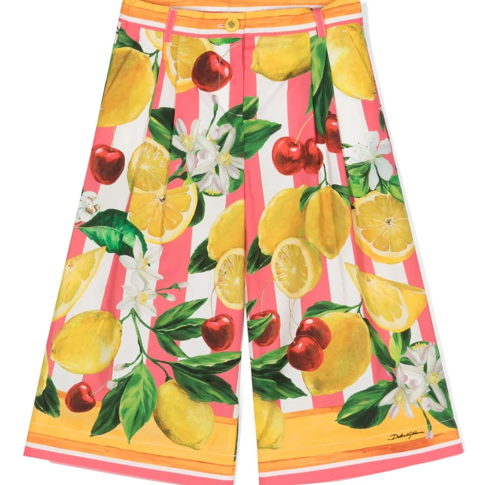 Широкие брюки с принтом