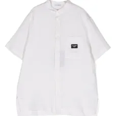 льняная рубашка с короткими рукавами льняная рубашка с короткими рукавами