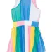 Полосатое платье в стиле колор-блок