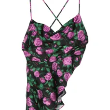 Топ асимметричного кроя с цветочным принтом Топ асимметричного кроя с цветочным принтом