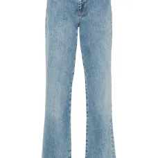 Прямые джинсы с вышитым логотипом