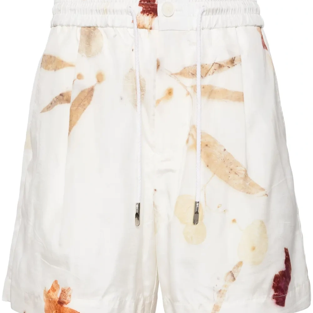 Шорты с кулиской и абстрактным принтом