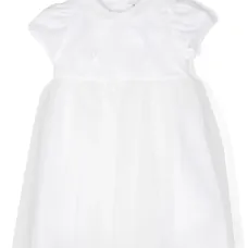 Платье из тюля с цветочной аппликацией