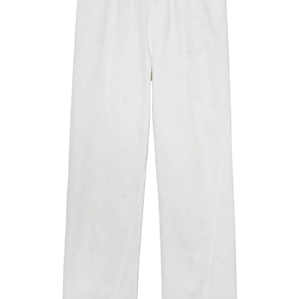 Прямые джинсы со стразами