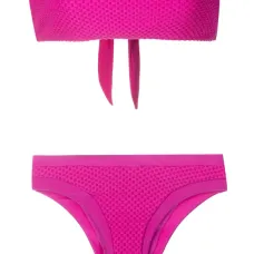 Фактурный купальник-бандо