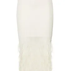 Юбка миди с перьями