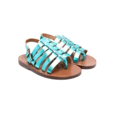 Босоножки с эффектом металлик