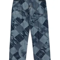 Прямые джинсы с заниженной талией