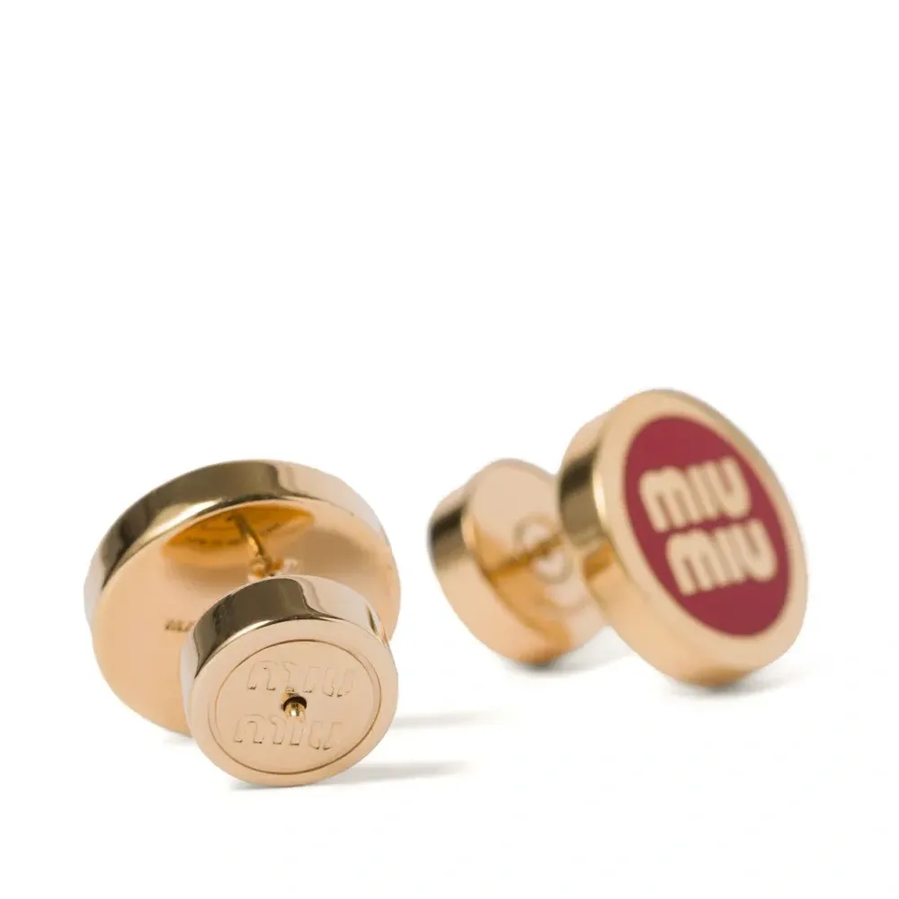 Серьги-гвоздики с логотипом