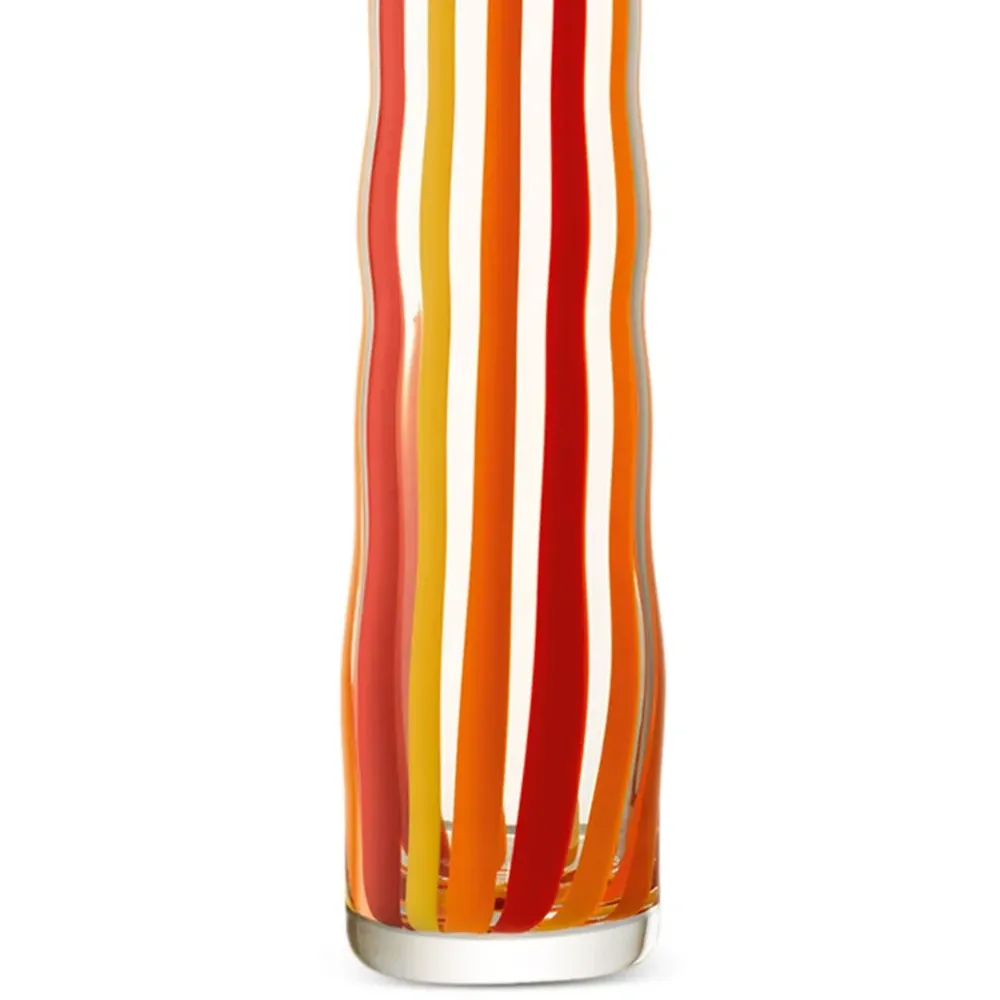 Стеклянная ваза Folk в полоску (31 x 9 см)