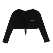 Кардиган с вышитым логотипом