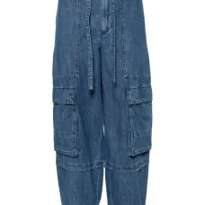 Джинсы карго с завышенной талией Джинсы карго с завышенной талией