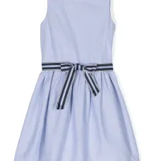 Платье без рукавов с поясом
